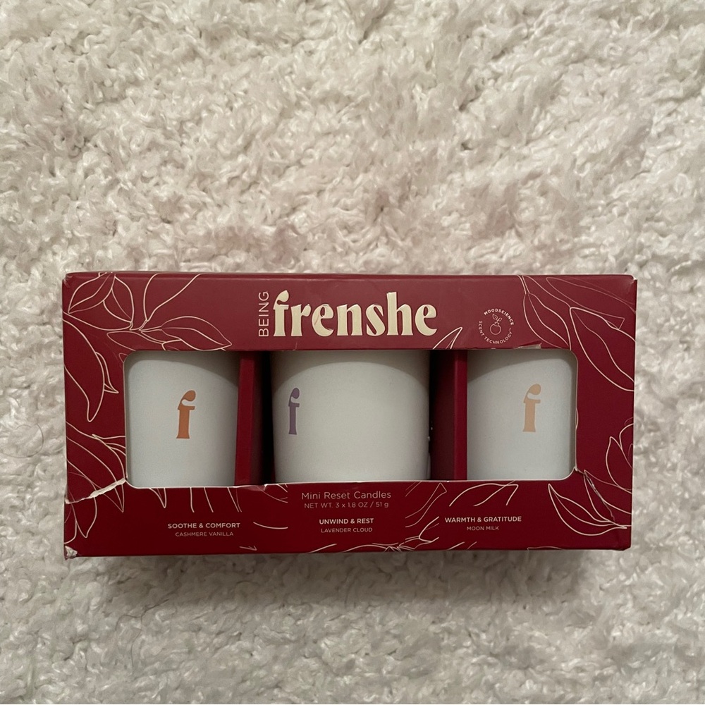 Being Frenshe Mini Reset Candle trio NWT with Box Damage